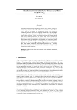 Hamiltonian Neural Networks for Robust Out-of-Time Credit Scoring