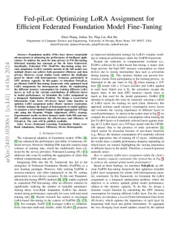 Fed-piLot: Optimizing LoRA Assignment for Efficient Federated Foundation
  Model Fine-Tuning