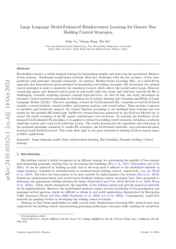 Large Language Model-Enhanced Reinforcement Learning for Generic Bus Holding Control Strategies