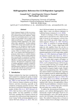 SkillAggregation: Reference-free LLM-Dependent Aggregation