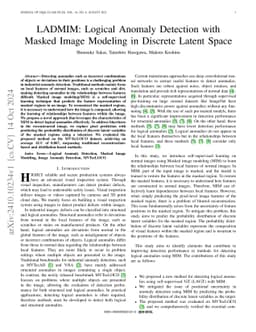 LADMIM: Logical Anomaly Detection with Masked Image Modeling in Discrete
  Latent Space