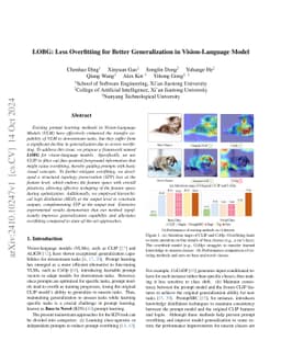 LOBG:Less Overfitting for Better Generalization in Vision-Language Model