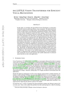 big.LITTLE Vision Transformer for Efficient Visual Recognition