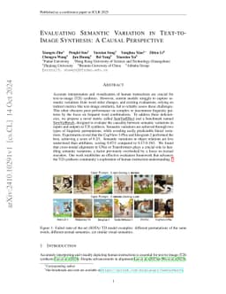 Evaluating Semantic Variation in Text-to-Image Synthesis: A Causal Perspective