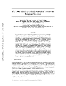LG-CAV: Train Any Concept Activation Vector with Language Guidance