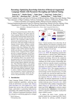Parenting: Optimizing Knowledge Selection of Retrieval-Augmented
  Language Models with Parameter Decoupling and Tailored Tuning