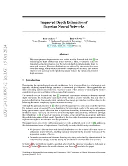 Improved Depth Estimation of Bayesian Neural Networks