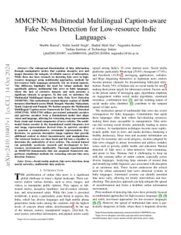 MMCFND: Multimodal Multilingual Caption-aware Fake News Detection for
  Low-resource Indic Languages