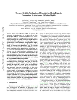 Towards Reliable Verification of Unauthorized Data Usage in Personalized
  Text-to-Image Diffusion Models