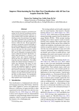 Improve Meta-learning for Few-Shot Text Classification with All You Can
  Acquire from the Tasks