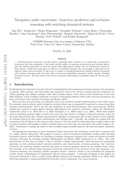 Navigation under uncertainty: Trajectory prediction and occlusion
  reasoning with switching dynamical systems