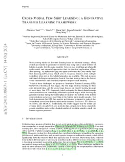Cross-Modal Few-Shot Learning: a Generative Transfer Learning Framework
