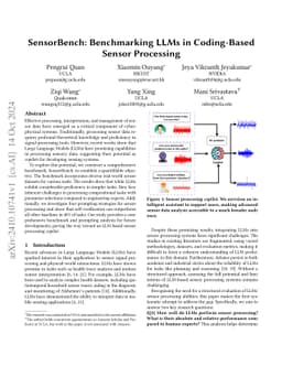 SensorBench: Benchmarking LLMs in Coding-Based Sensor Processing