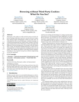 Browsing without Third-Party Cookies: What Do You See?