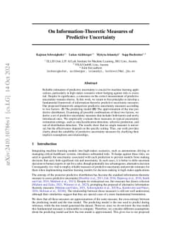 On Information-Theoretic Measures of Predictive Uncertainty