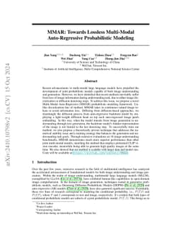 MMAR: Towards Lossless Multi-Modal Auto-Regressive Probabilistic
  Modeling
