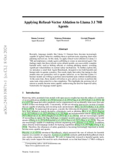 Applying Refusal-Vector Ablation to Llama 3.1 70B Agents