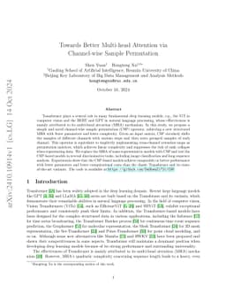 Towards Better Multi-head Attention via Channel-wise Sample Permutation