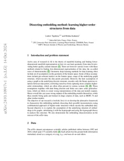 Dissecting embedding method: learning higher-order structures from data