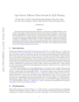 Liger Kernel: Efficient Triton Kernels for LLM Training