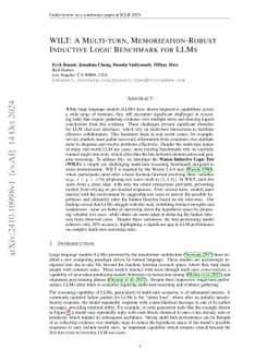 WILT: A Multi-Turn, Memorization-Robust Inductive Logic Benchmark for
  LLMs