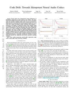 Code Drift: Towards Idempotent Neural Audio Codecs