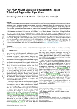 NAR-*ICP: Neural Execution of Classical ICP-based Pointcloud
  Registration Algorithms
