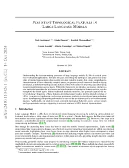 Persistent Topological Features in Large Language Models