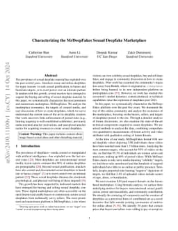 Characterizing the MrDeepFakes Sexual Deepfake Marketplace