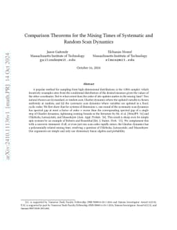 Comparison Theorems for the Mixing Times of Systematic and Random Scan
  Dynamics