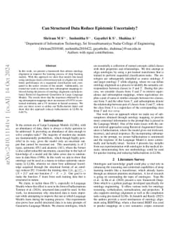 Can Structured Data Reduce Epistemic Uncertainty?