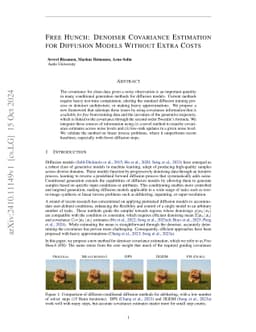 Free Hunch: Denoiser Covariance Estimation for Diffusion Models Without Extra Costs