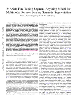 MANet: Fine-Tuning Segment Anything Model for Multimodal Remote Sensing
  Semantic Segmentation