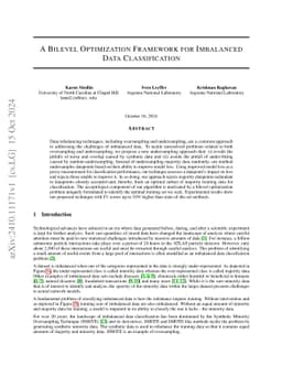 A Bilevel Optimization Framework for Imbalanced Data Classification