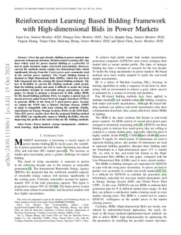 Reinforcement Learning Based Bidding Framework with High-dimensional
  Bids in Power Markets