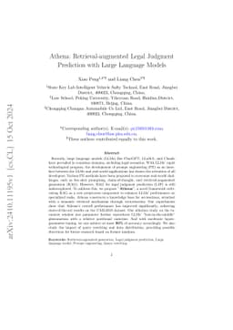 Athena: Retrieval-augmented Legal Judgment Prediction with Large
  Language Models