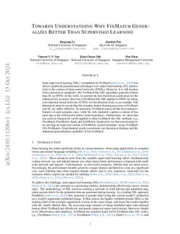 Towards Understanding Why FixMatch Generalizes Better Than Supervised Learning