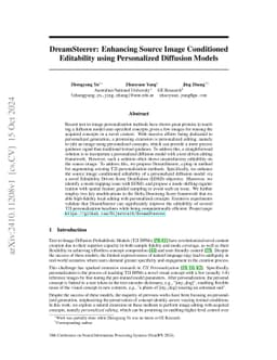 DreamSteerer: Enhancing Source Image Conditioned Editability using
  Personalized Diffusion Models