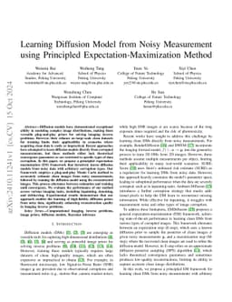 Learning Diffusion Model from Noisy Measurement using Principled
  Expectation-Maximization Method