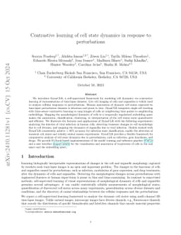 Contrastive learning of cell state dynamics in response to perturbations