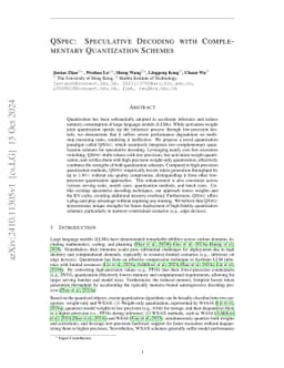 QSpec: Speculative Decoding with Complementary Quantization Schemes