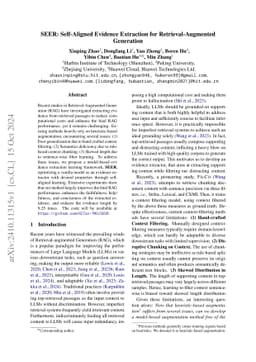 SEER: Self-Aligned Evidence Extraction for Retrieval-Augmented
  Generation