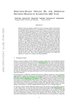 Diffusion-Based Offline RL for Improved Decision-Making in Augmented ARC
  Task