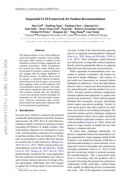 Sequential LLM Framework for Fashion Recommendation