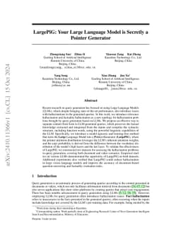 LargePiG: Your Large Language Model is Secretly a Pointer Generator