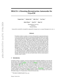 DRACO: A Denoising-Reconstruction Autoencoder for Cryo-EM
