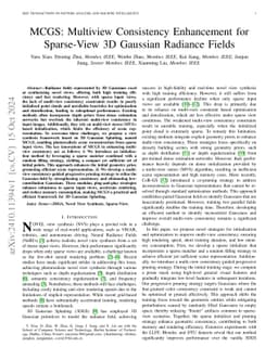 MCGS: Multiview Consistency Enhancement for Sparse-View 3D Gaussian
  Radiance Fields