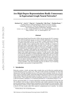 Are High-Degree Representations Really Unnecessary in Equivariant Graph
  Neural Networks?