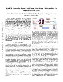 PAVLM: Advancing Point Cloud based Affordance Understanding Via
  Vision-Language Model