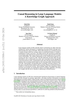 Causal Reasoning in Large Language Models: A Knowledge Graph Approach